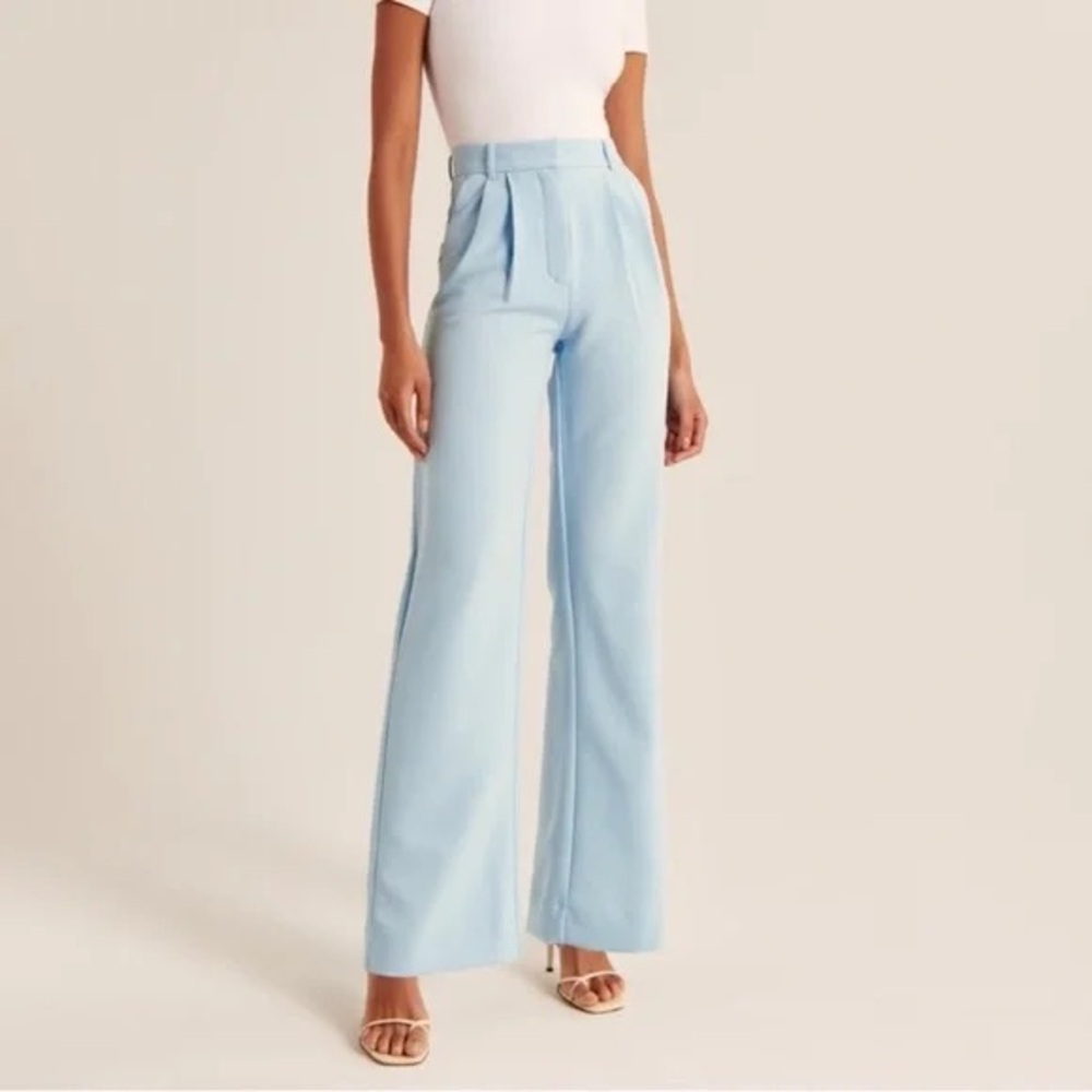 Abercrombie Sloan Tailored Pants in Light Blue - Size 8